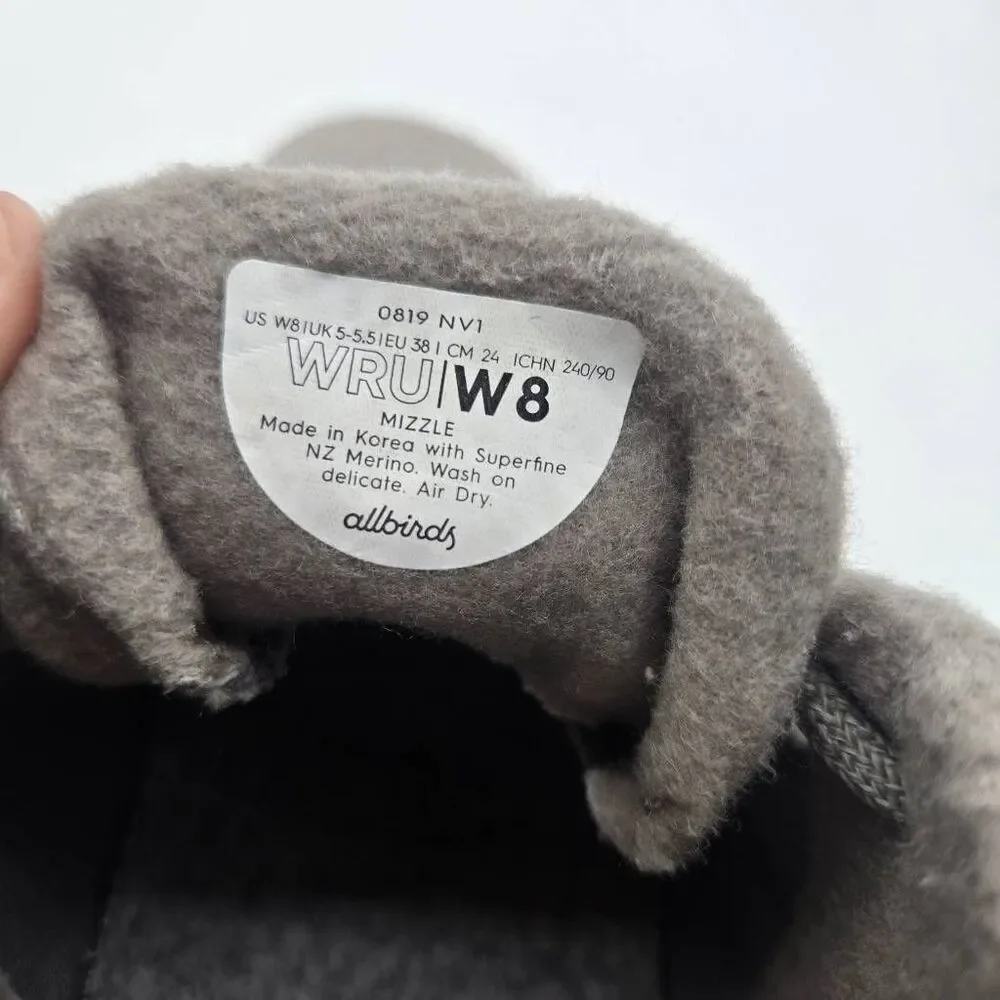Allbirds Wool Runner Up Mizzles Women's Size 8 Casual Sneakers Shoes